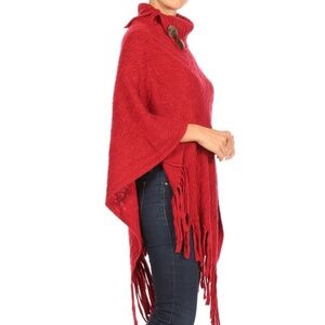 Shawl Wraps for Women, Belt Button Half Open Collar Shawl
